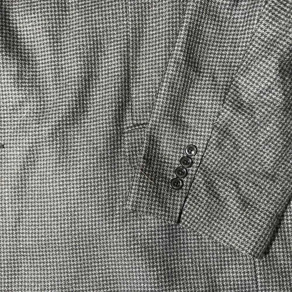 Oak Hill Blazer 4XL 58/60 Black Grey Micro Houndstooth Two Button Sport Coat